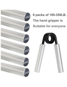 Entrenador de Fuerza de Agarre MARCHMARS 6 Paquetes 45-158kg 2