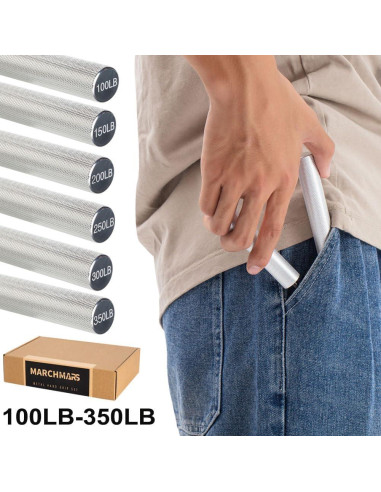 Entrenador de Fuerza de Agarre MARCHMARS 6 Paquetes 45-158kg