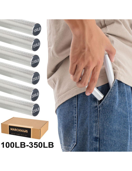Entrenador de Fuerza de Agarre MARCHMARS 6 Paquetes 45-158kg Entrenador de Fuerza de Agarre MARCHMARS 6 Paquetes 45-158kg
