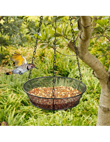 Comedero para Aves Colgante FLINTER - Metal 18x18 cm