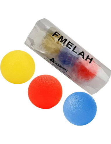 Set de 3 Pelotas Antiestrés FMELAH 4.5cm Resistencia Ajustable