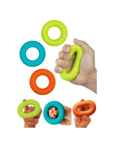 Entrenador de Fuerza de Agarre SANDAO - Anillos de Silicona 3 PCS