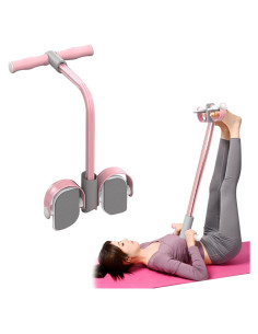 Entrenador Abdominal Pilarmuture con Banda de Resistencia Rosa