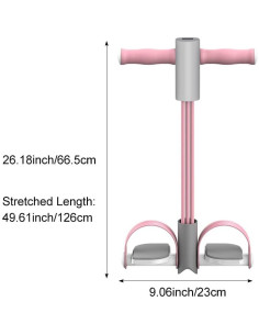 Entrenador Abdominal Pilarmuture con Banda de Resistencia Rosa 2