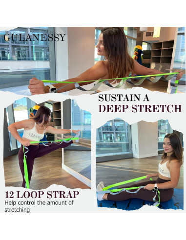 Correa de Estiramiento GULANESSY para Pies y Pantorrillas 2.44m