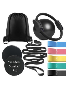 Conjunto de Pilates LumaHvn: Anillo, Pelota, Bandas y Más