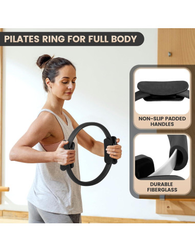 Conjunto de Pilates LumaHvn: Anillo, Pelota, Bandas y Más