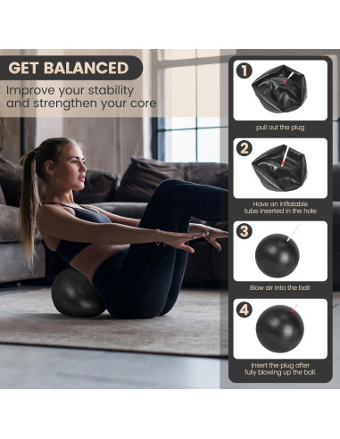 Conjunto de Pilates LumaHvn: Anillo, Pelota, Bandas y Más