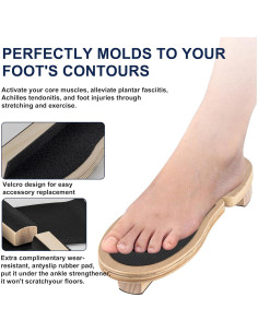 Entrenador de Fuerza para Tobillo VINJOE WQ - Tabla de Equilibrio Antideslizante 2