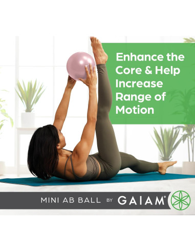 Bola Inflable Antiburst Gaiam 20 cm Rosa para Pilates y Yoga
