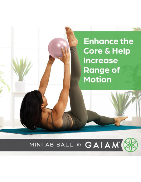 Bola Inflable Antiburst Gaiam 20 cm Rosa para Pilates y Yoga