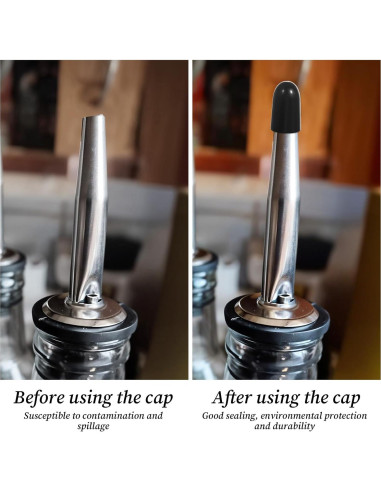 200 Tapas de Goma para Vertedores de Licor Gtziqa 7.5mm