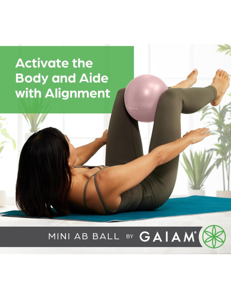 Bola Inflable Antiburst Gaiam 20 cm Rosa para Pilates y Yoga