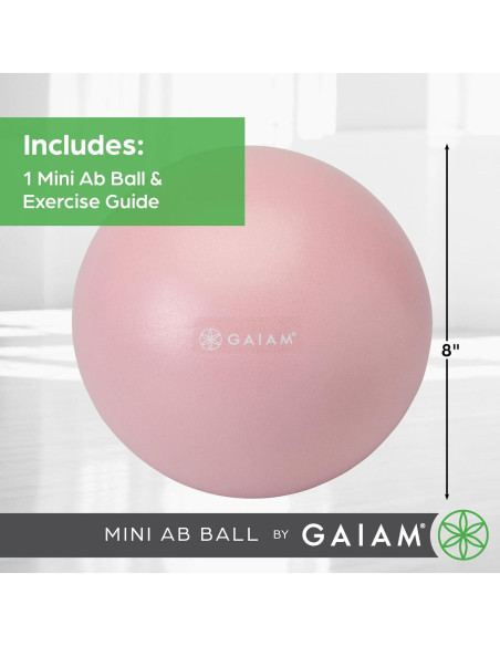 Bola Inflable Antiburst Gaiam 20 cm Rosa para Pilates y Yoga