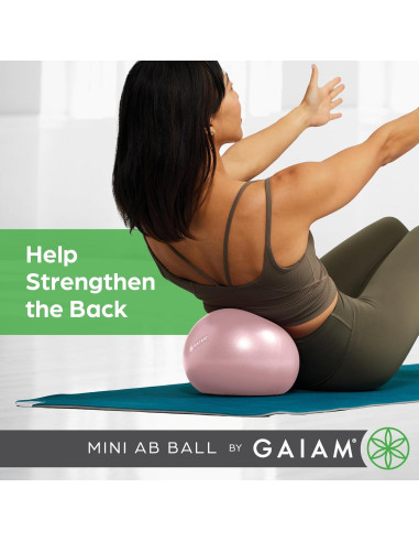 Bola Inflable Antiburst Gaiam 20 cm Rosa para Pilates y Yoga