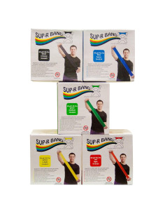 Banda de Ejercicio Sup-R Band Libre de Láttex - 5 Piezas 1.52m