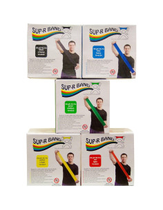 Banda de Ejercicio Sup-R Band Libre de Láttex - 5 Piezas 1.52m 2