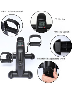 Ejercitador de Pedales Bajo Escritorio PTPEPL - Mini Bicicleta Silenciosa 2