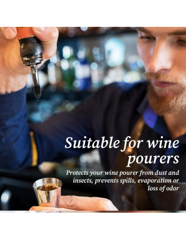 200 Tapas de Goma para Vertedores de Licor Gtziqa 7.5mm