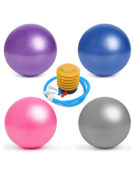 4 Pelotas de Pilates Inflables MoldFun 22.86 cm Antirrotura