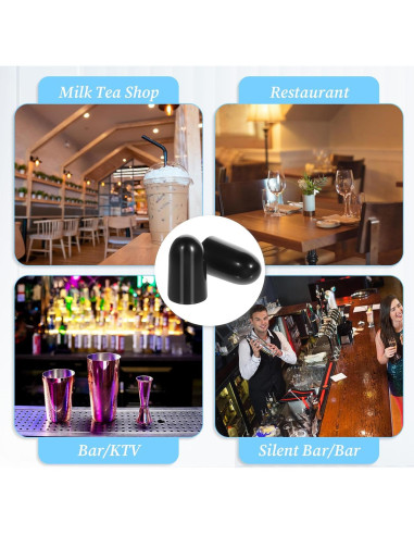 200 Tapas de Goma para Vertedores de Licor Gtziqa 7.5mm