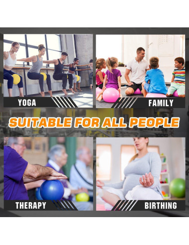 4 Pelotas de Pilates Inflables MoldFun 22.86 cm Antirrotura