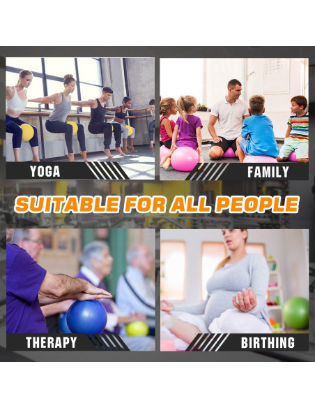 4 Pelotas de Pilates Inflables MoldFun 22.86 cm Antirrotura