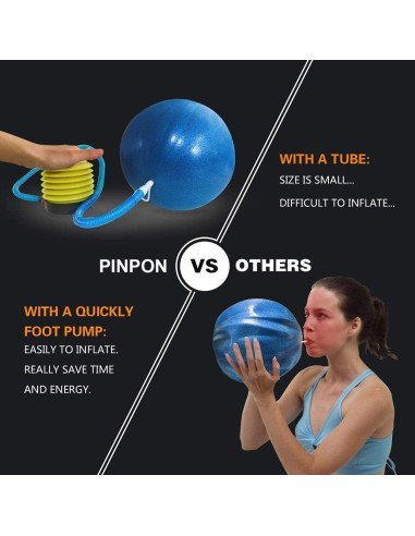 4 Pelotas de Pilates Inflables MoldFun 22.86 cm Antirrotura