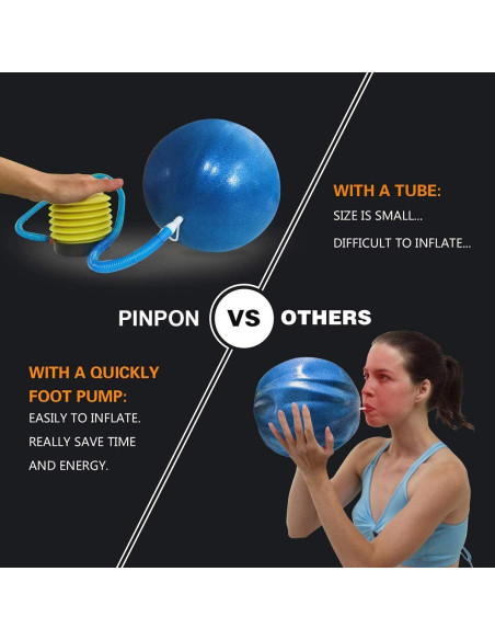 4 Pelotas de Pilates Inflables MoldFun 22.86 cm Antirrotura