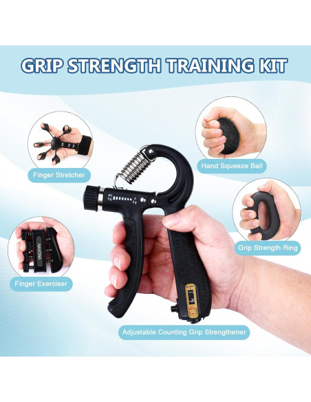 Kit de Ejercitadores de Agarre Navona 10 Piezas