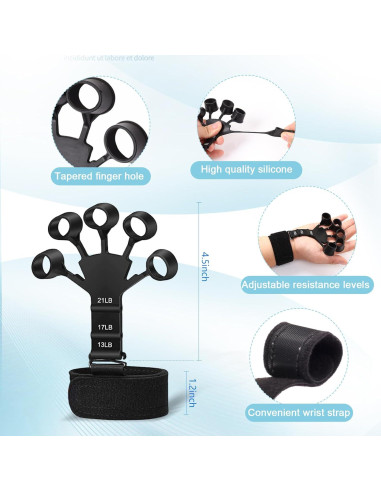 Kit de Ejercitadores de Agarre Navona 10 Piezas