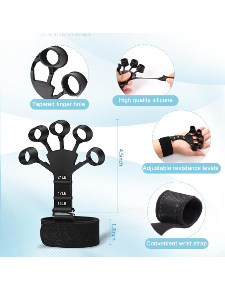 Kit de Ejercitadores de Agarre Navona 10 Piezas