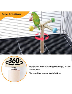 Juguete Giratorio para Aves Jevnd - Perchas Interactivas S 2