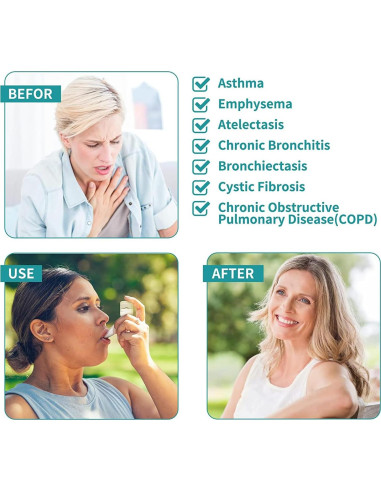 Entrenador de Respiración BOKANG con Válvula Flutter y 3 Pelotas