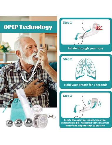 Entrenador de Respiración BOKANG con Válvula Flutter y 3 Pelotas