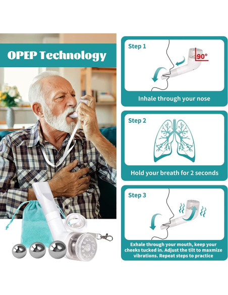 Entrenador de Respiración BOKANG con Válvula Flutter y 3 Pelotas Entrenador de Respiración BOKANG con Válvula Flutter y 3 Pelotas