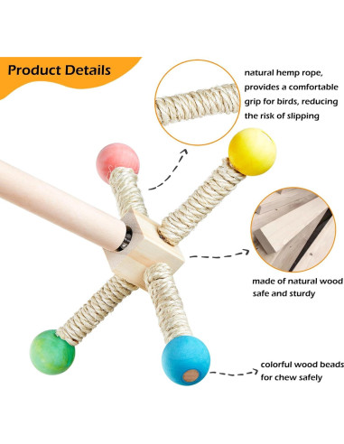 Juguete Giratorio para Aves Jevnd - Perchas Interactivas S