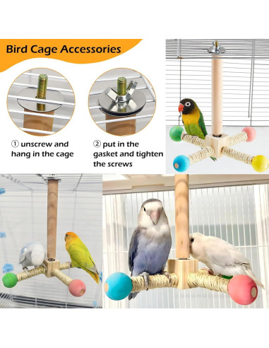 Juguete Giratorio para Aves Jevnd - Perchas Interactivas S