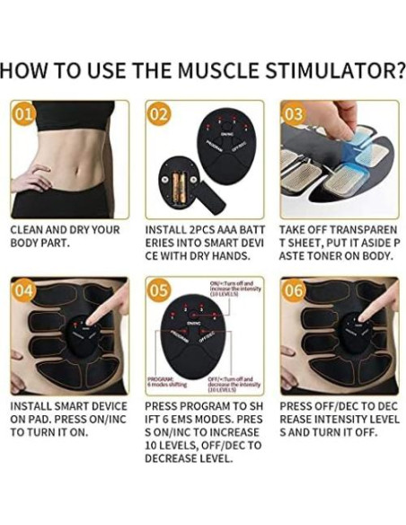 Cinturón Tonificador de Músculos Abdominales JoJoMooN - 0.29 kg