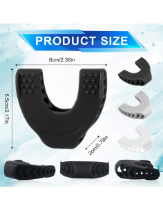 Ejercitador de Mandíbula XIHIRCD 3 Piezas Silicona 3 Niveles 2