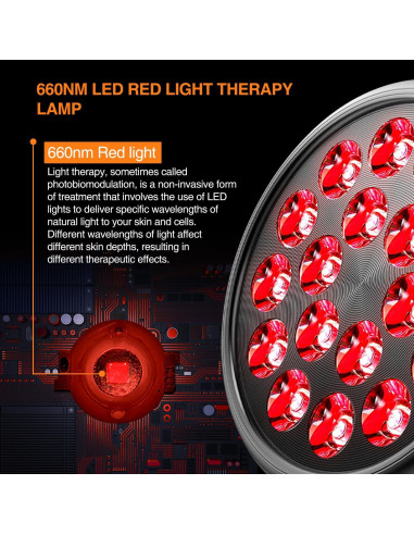 Bombilla Terapia Luz Roja Aumtrly 18 LEDs 660nm E26