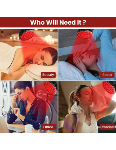 Bombilla Terapia Luz Roja Aumtrly 18 LEDs 660nm E26