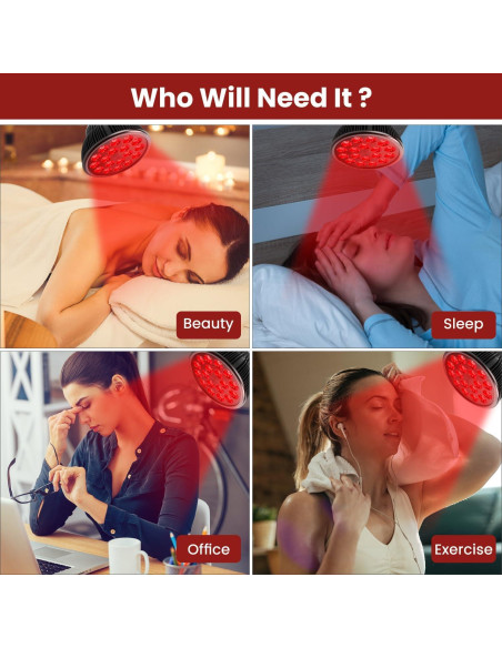 Bombilla Terapia Luz Roja Aumtrly 18 LEDs 660nm E26