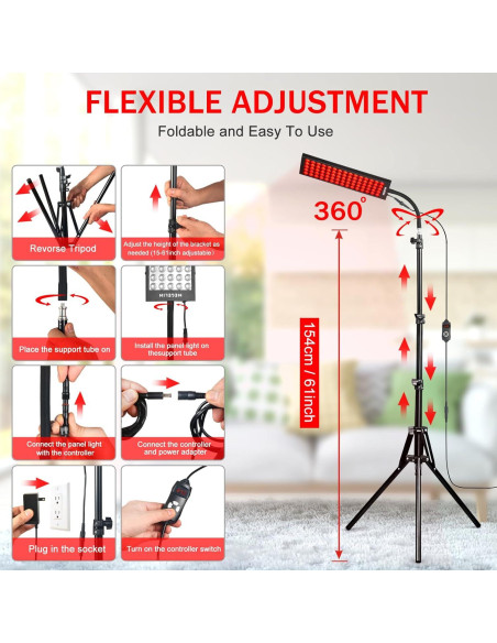 Lámpara de Terapia de Luz Roja ROEDAX-HAO 660/850nm LED