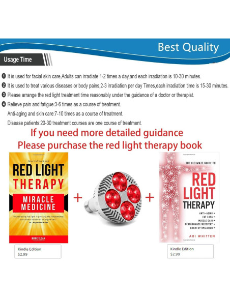 Lámpara Terapia Luz Roja PDGROW 48W E26 670nm 850nm