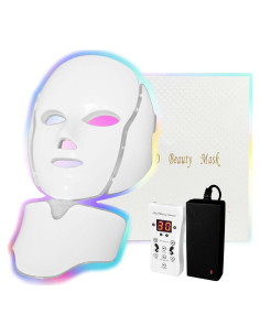Máscara Facial LED Terapia de Luz Roja Duevie 7 Colores