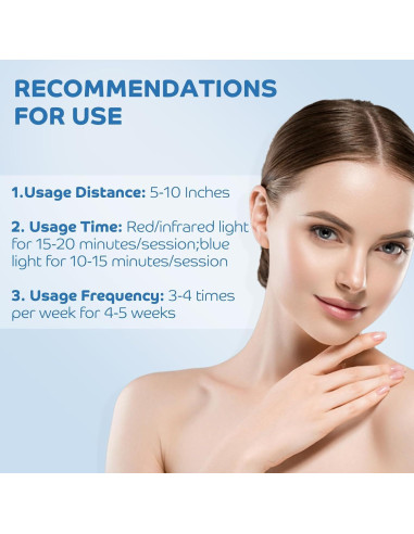 Terapia de Luz Roja y Azul Shyineyou con Trípode 415nm 660nm 850nm