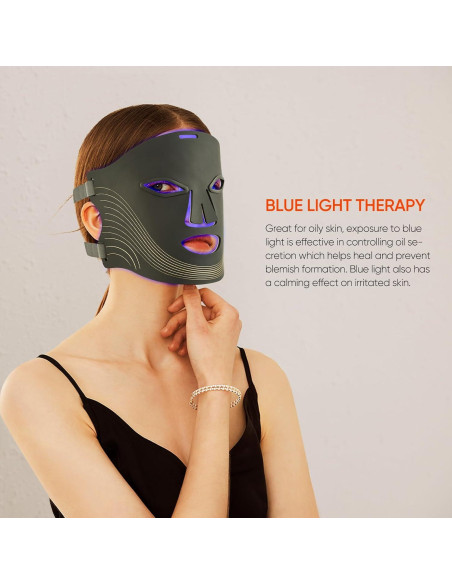 Máscara de Terapia de Luz Roja Inalámbrica ESTANANA 7 Modos Máscara de Terapia de Luz Roja Inalámbrica ESTANANA 7 Modos