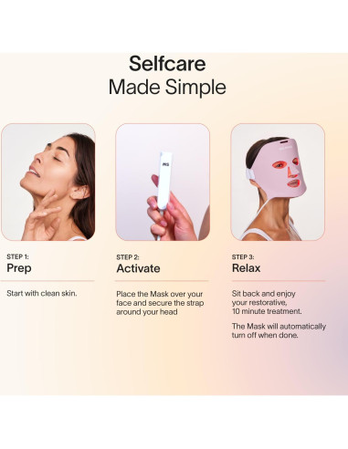 Mascarilla Terapia Luz Roja Solawave 10 Minutos Piel Radiante