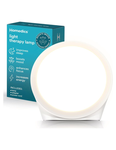 Lámpara de Terapia de Luz Homedics 10,000 Lux LED Sin UV